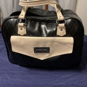 Mary Kay Black and Cream Quilted Cosmetic Tote